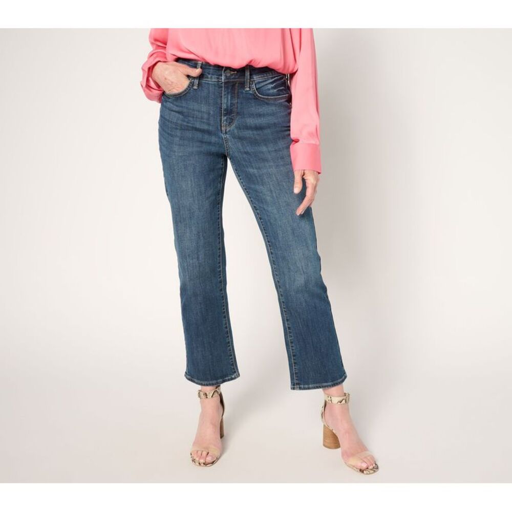 NYDJ Women's Pants Sz 2 Ellison Straight Leg Ankle Jean Cool Embrace Blue